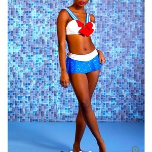 Sailor Moon costume/ swimsuit 2 piece size 2 Adult